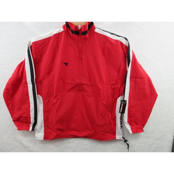 NWT DIADORA Canova Soccer Men's Medium Nylon Pullover Jacket